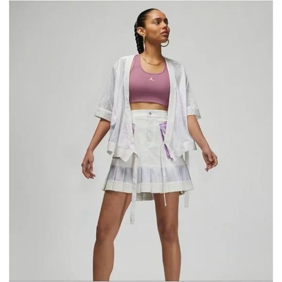 NWOT Jordan Mesh Wrap Top White Athleisure Sportswear Size M - Picture 11 of 11